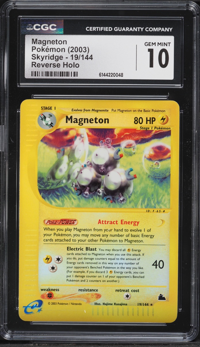 2003 Pokemon Skyridge Reverse Holo Magneton #19 CGC 10 GEM MINT