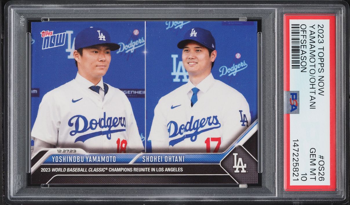 2023 Topps Now Off-Season Shohei Ohtani & Yoshinobu Yamamoto ROOKIE #OS-26 PSA 10 GEM MINT