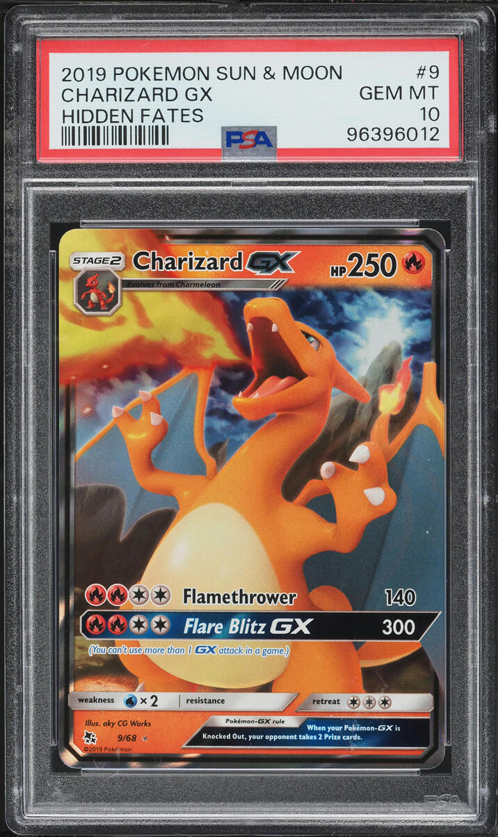 2019 Pokemon Sun & Moon Hidden Fates Holo Charizard GX #9 PSA 10 GEM MINT