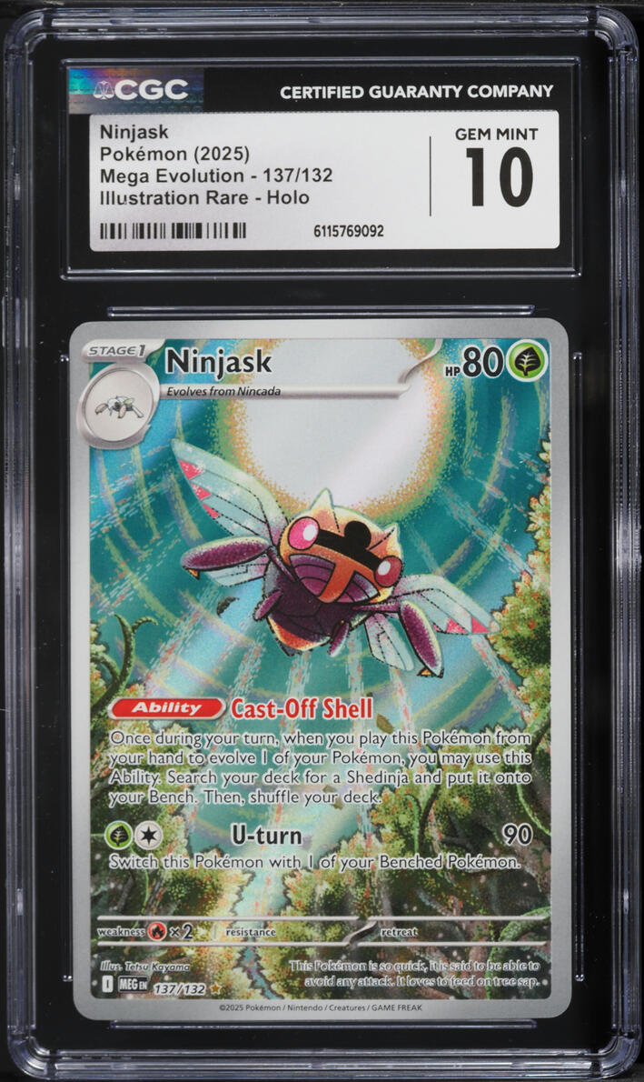 2025 Pokemon Mega Evolution IR Ninjask #137 CGC 10 GEM MINT