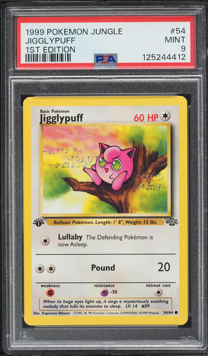 1999 Pokemon Jungle 1st Edition Jigglypuff #54 PSA 9 MINT