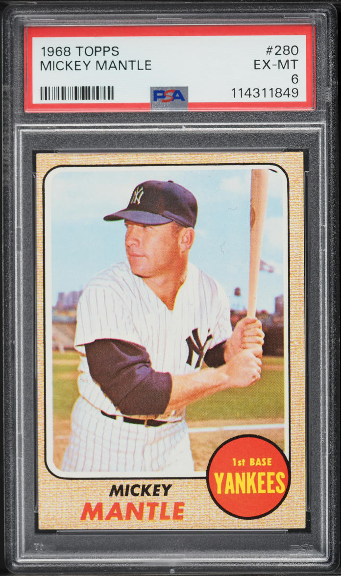 1968 Topps Mickey Mantle #280 PSA 6 EXMT