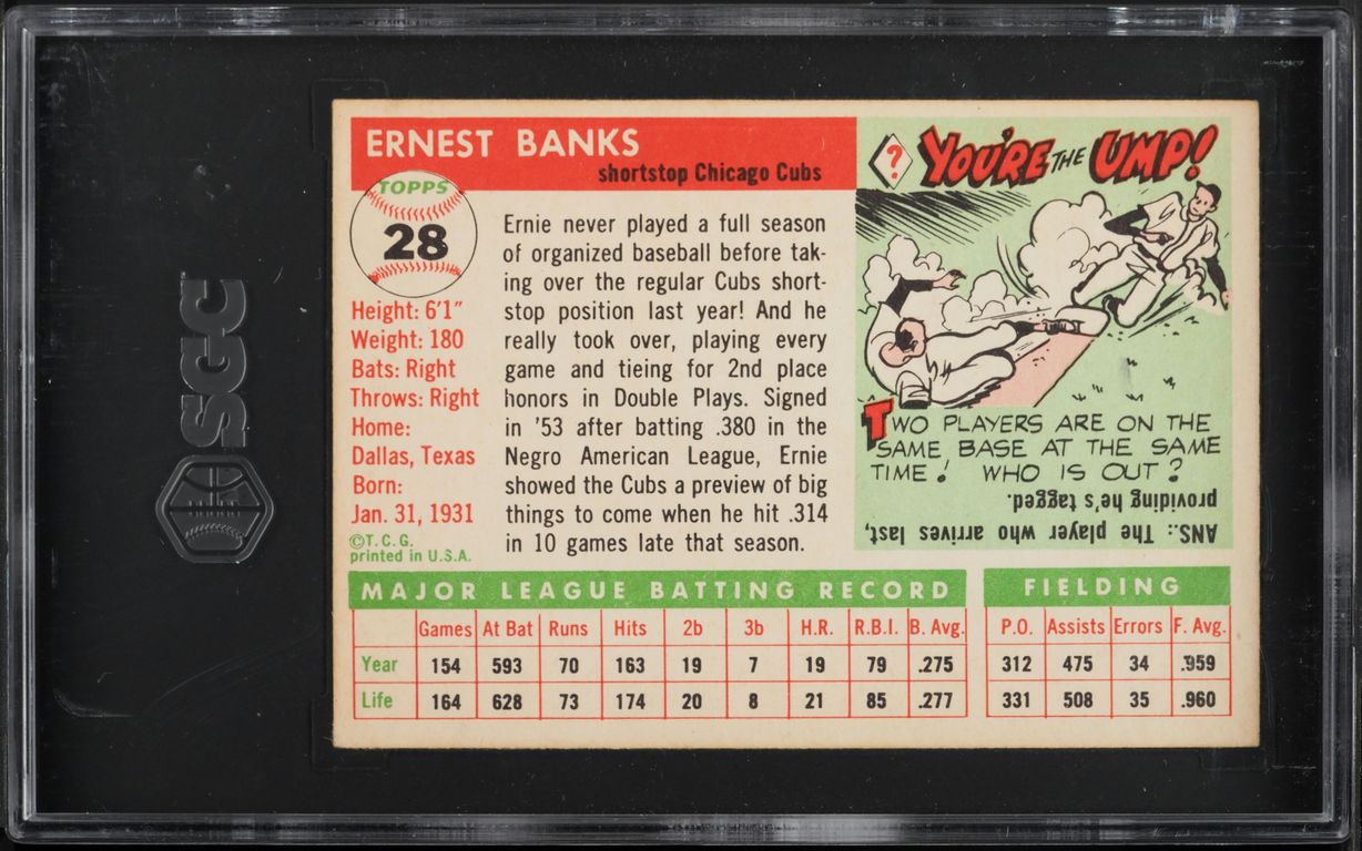 1955 Topps Ernie Banks #28 SGC 5 EX