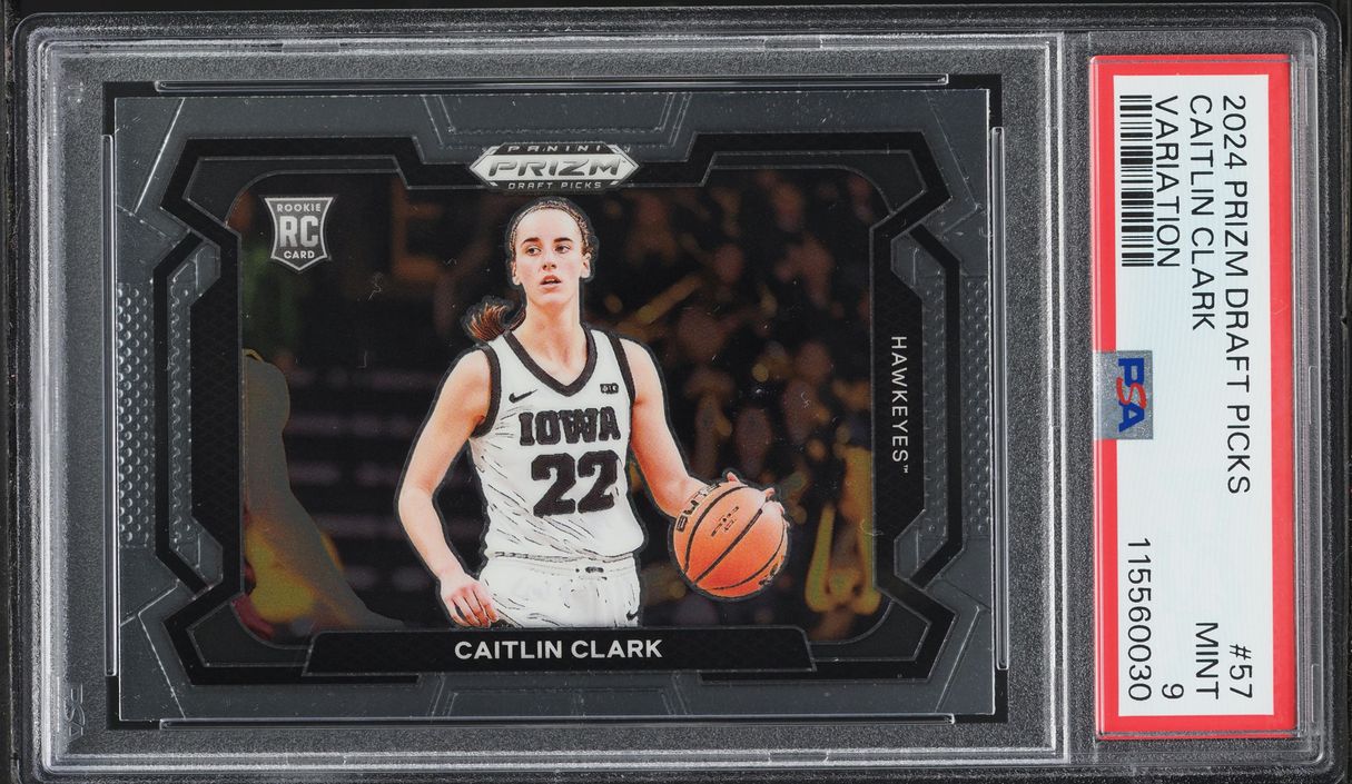 2024 Panini Prizm Draft Picks Variation Caitlin Clark ROOKIE #57 PSA 9 MINT
