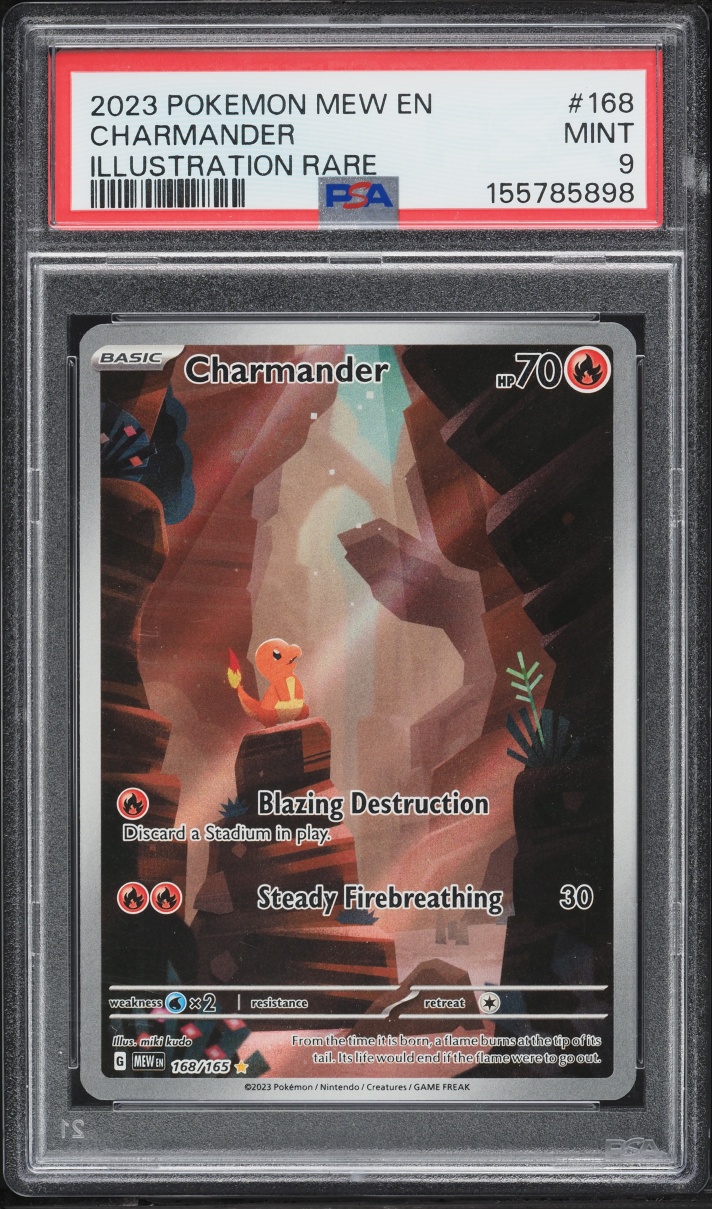 2023 Pokemon Scarlet & Violet 151 IR Charmander #168 PSA 9 MINT