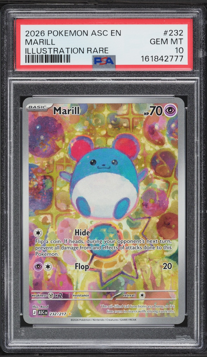 2026 Pokemon Mega Evolution Ascended Heroes IR Marill #232 PSA 10 GEM MINT