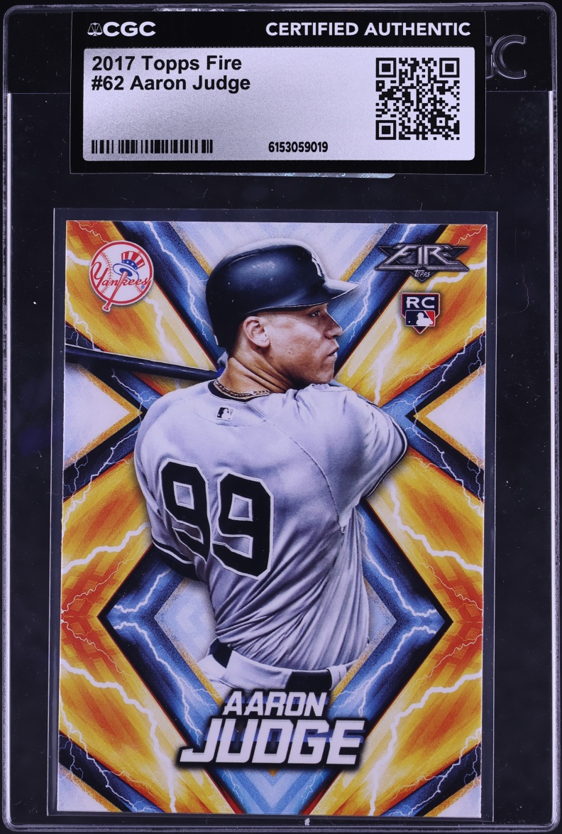2017 Topps Fire Aaron Judge ROOKIE #62 CGC AUTH