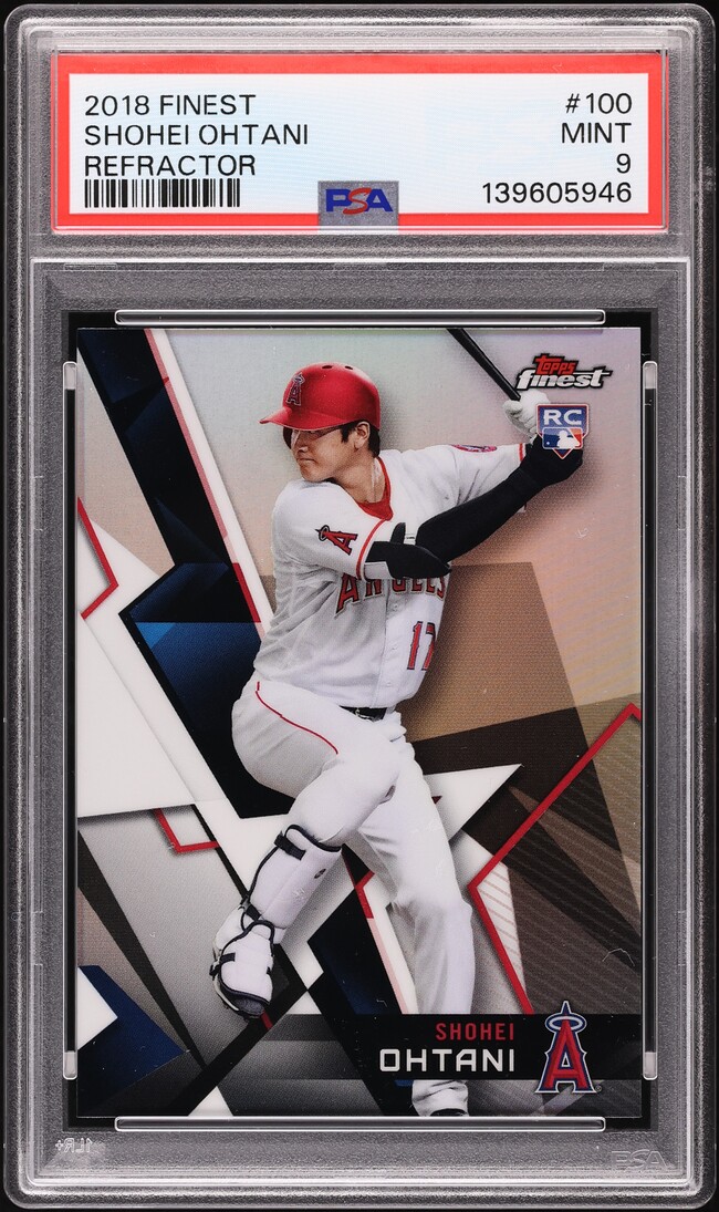 2018 Finest Refractor Shohei Ohtani ROOKIE #100 PSA 9 MINT