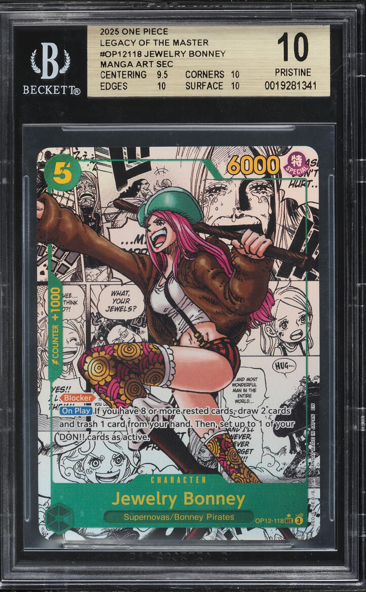 2025 One Piece Legacy Of Master Manga Art Jewelry Bonney #OP12-118 BGS 10 PRISTINE