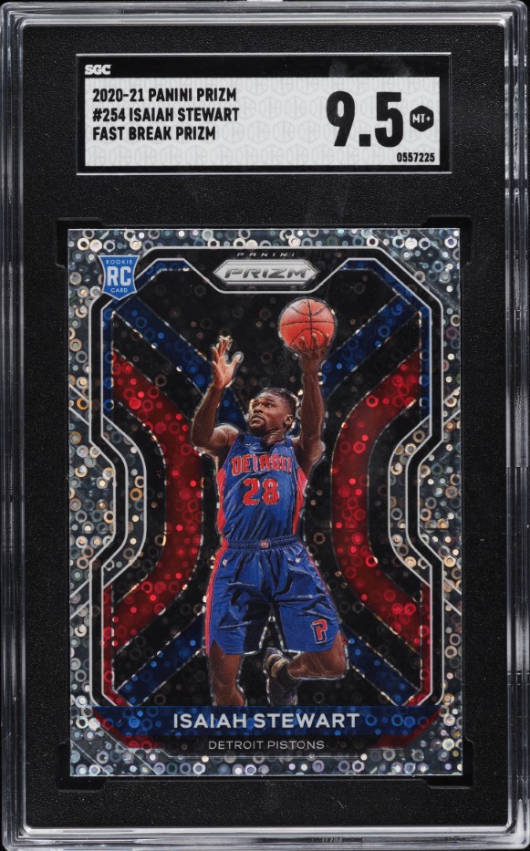 2020 Panini Prizm Fast Break Isaiah Stewart ROOKIE #254 SGC 9.5 MINT+
