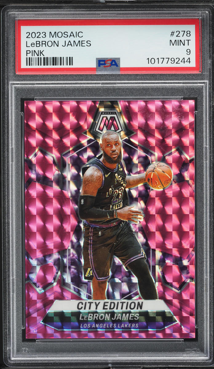 2023 Panini Mosaic Pink LeBron James /149 #278 PSA 9 MINT