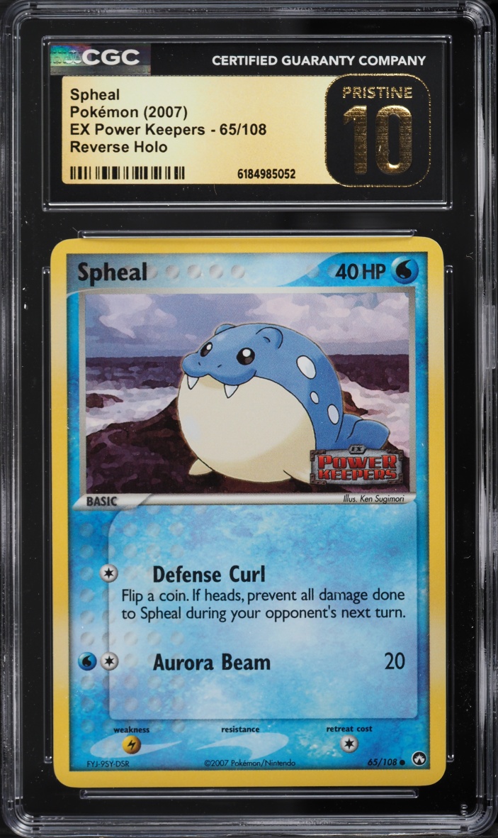 2007 Pokemon EX Power Keepers Reverse Holo Spheal #65 CGC 10 PRISTINE