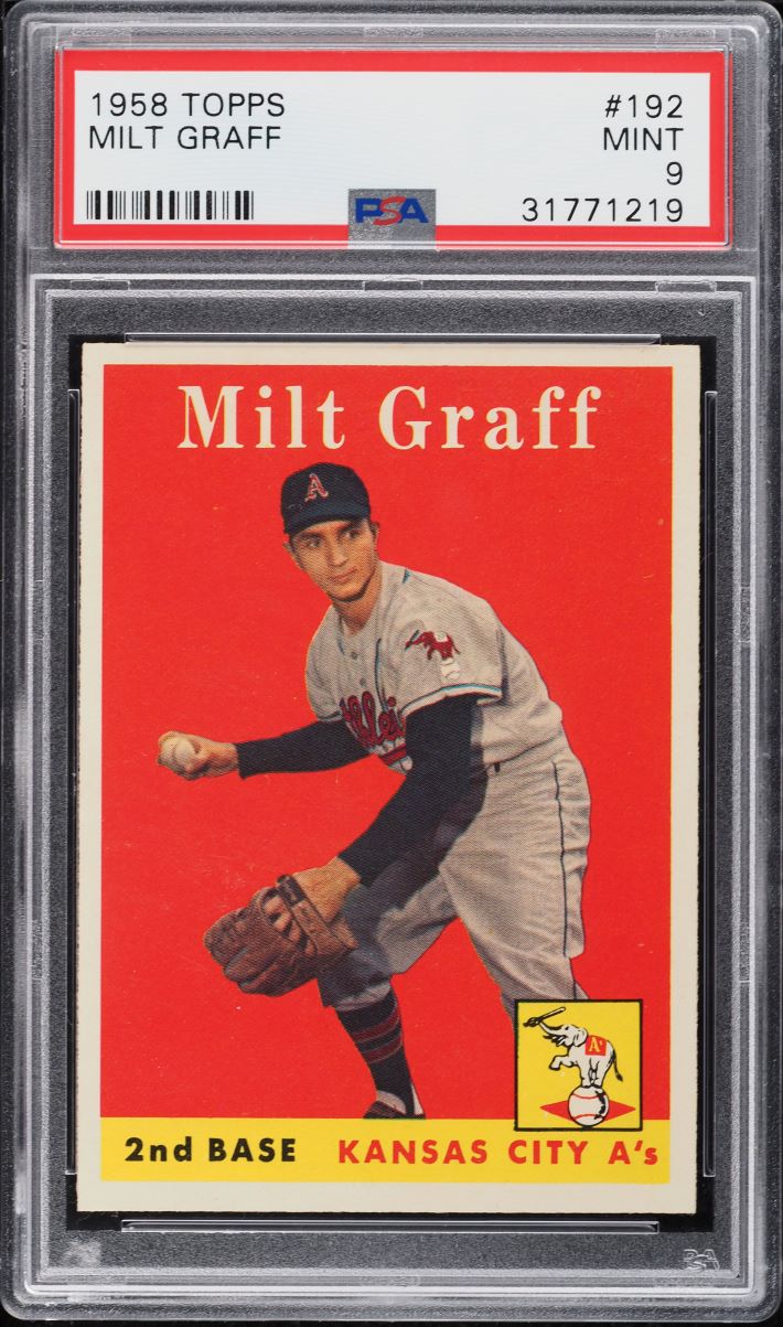 1958 Topps Milt Graff #192 PSA 9 MINT