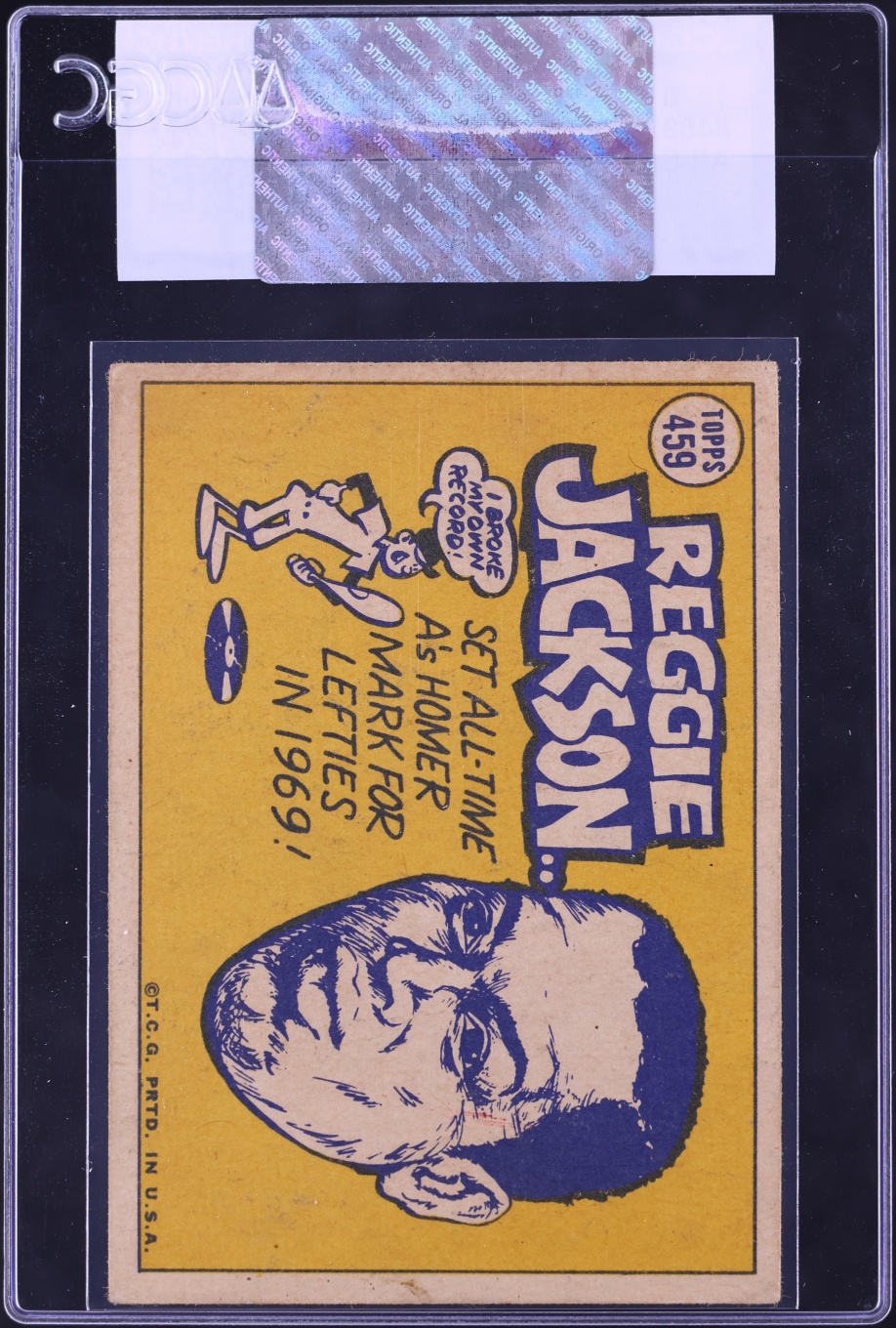 1970 Topps Reggie Jackson ALL-STAR #459 CGC AUTH