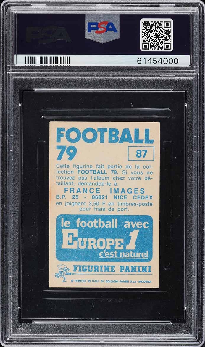 1978 Panini France '79 Jean-Amadou Tigana ROOKIE #87 PSA 5 EX - Photo 2