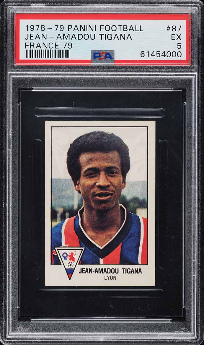 1978 Panini France '79 Jean-Amadou Tigana ROOKIE #87 PSA 5 EX - Photo 1