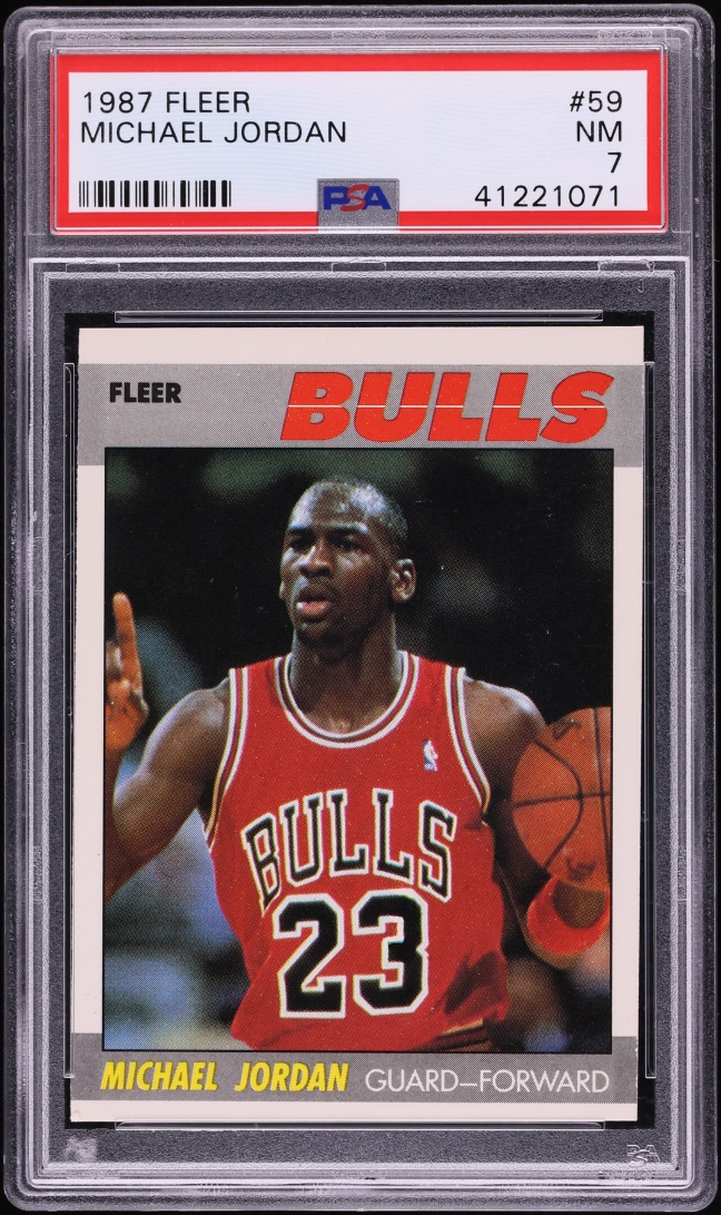 1987 Fleer Basketball Michael Jordan #59 PSA 7 NRMT