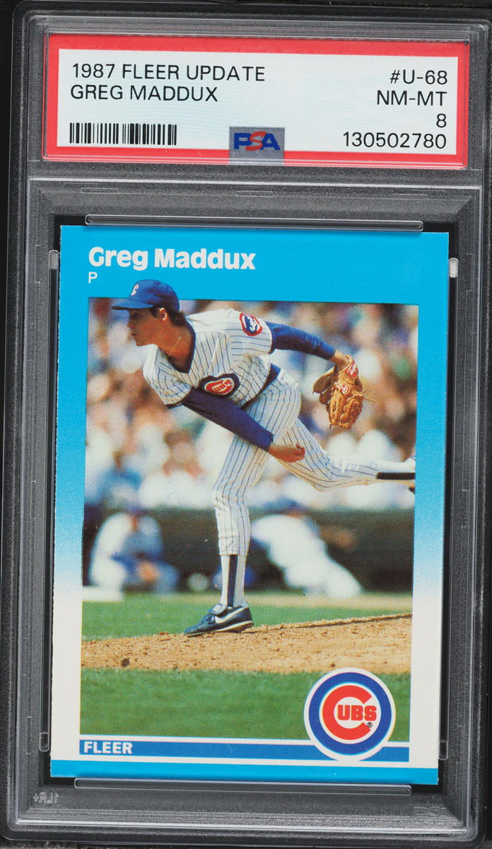 1987 Fleer Update Greg Maddux ROOKIE #U-68 PSA 8 NM-MT