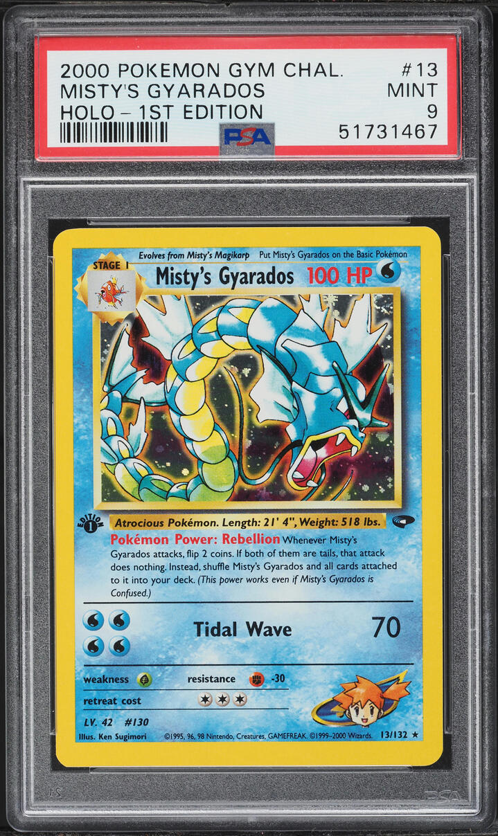 2000 Pokemon Gym Challenge 1st Edition Holo Misty's Gyarados #13 PSA 9 MINT