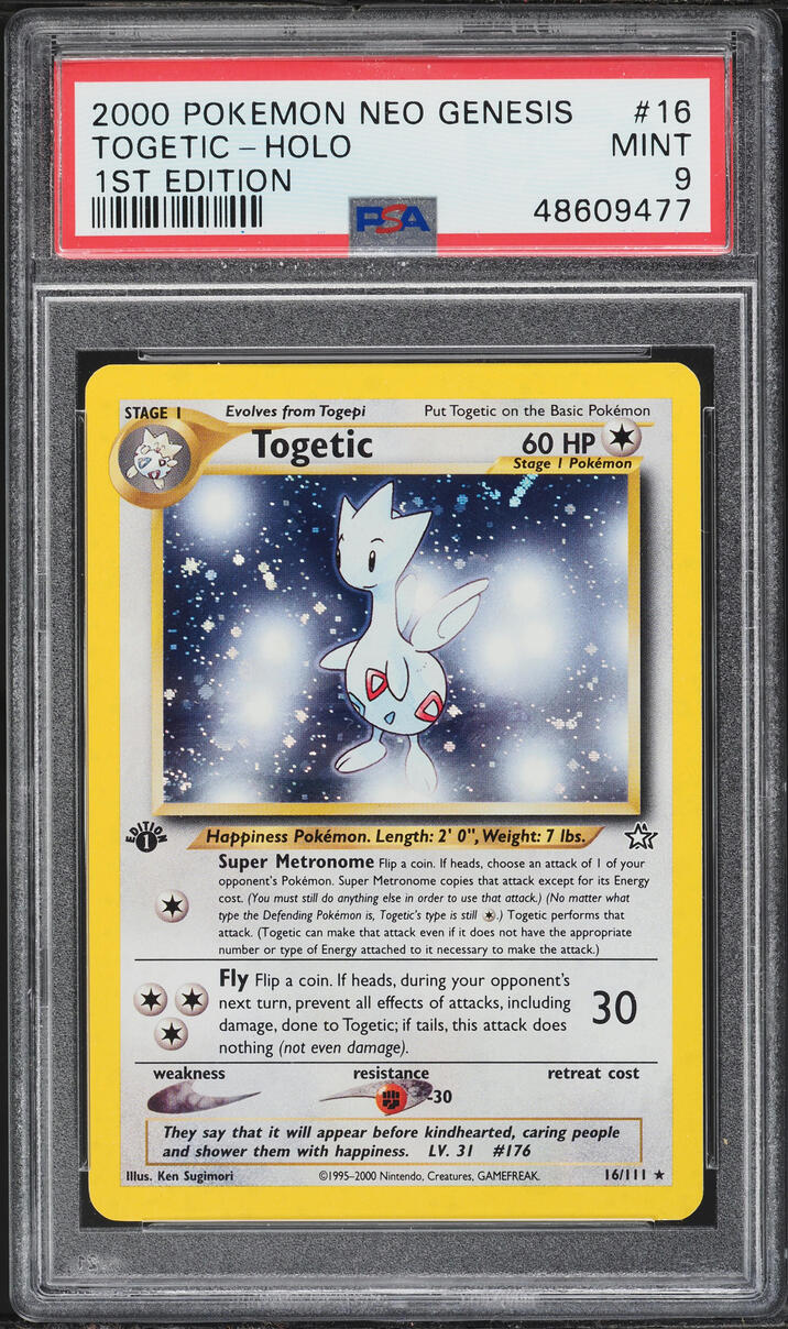 2000 Pokemon Neo Genesis 1st Edition Holo Togetic #16 PSA 9 MINT