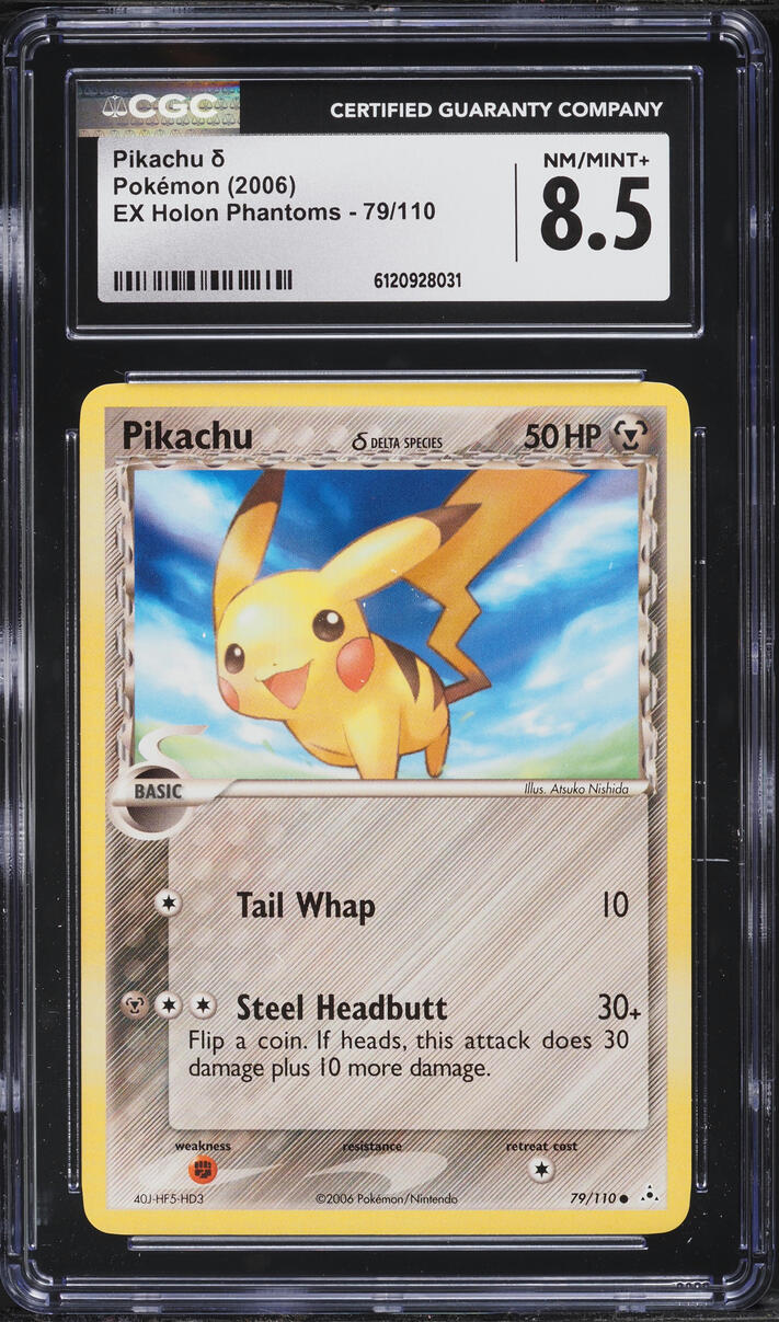 2006 Pokemon EX Holon Phantoms Pikachu #79 CGC 8.5 NM-MT+