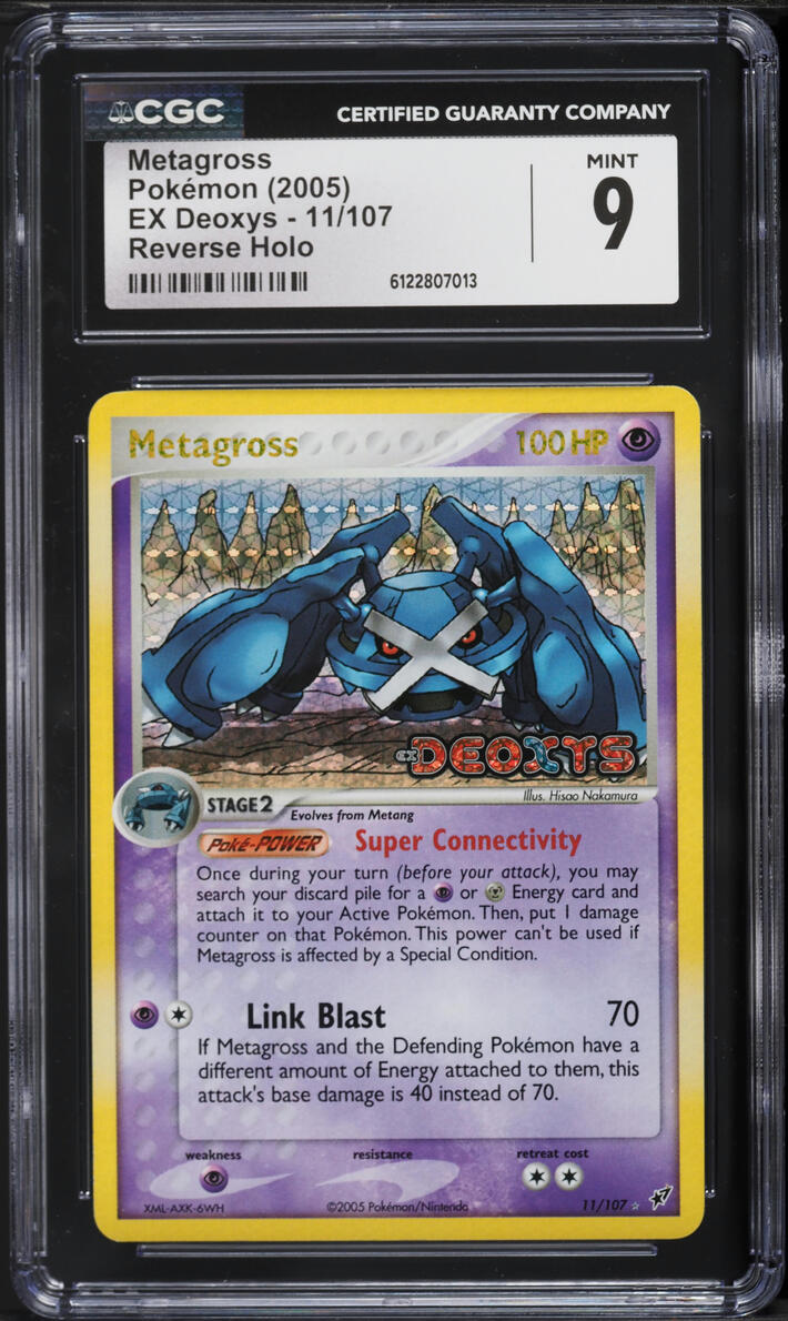 2005 Pokemon EX Deoxys Reverse Holo Metagross #11 CGC 9 MINT