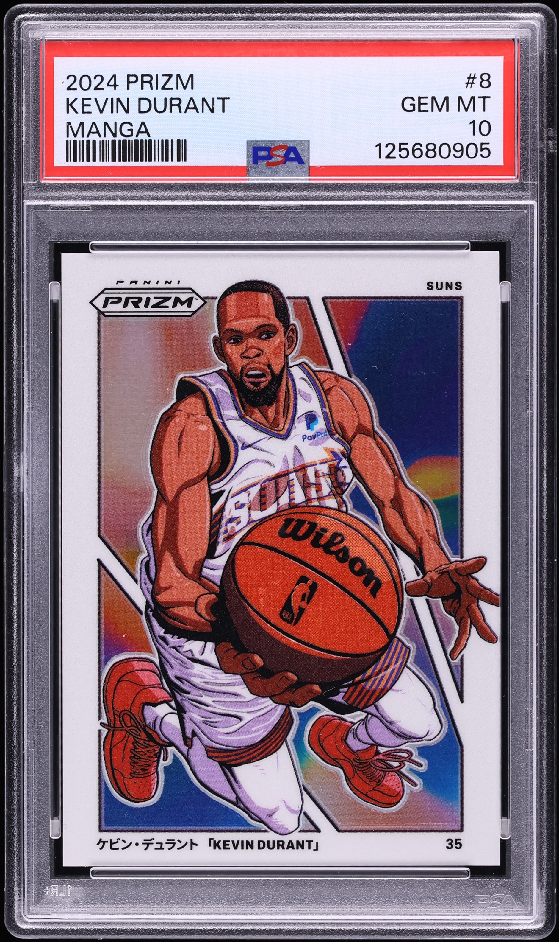 2024 Panini Prizm Manga Kevin Durant #8 PSA 10 GEM MINT on