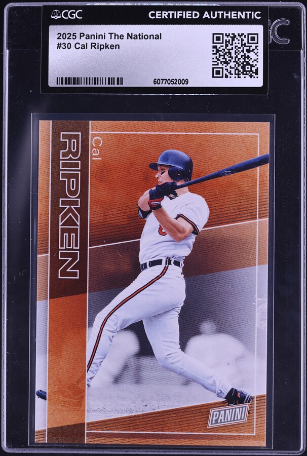 2025 Panini The National Orange Cal Ripken Jr. /199 #30 CGC AUTH