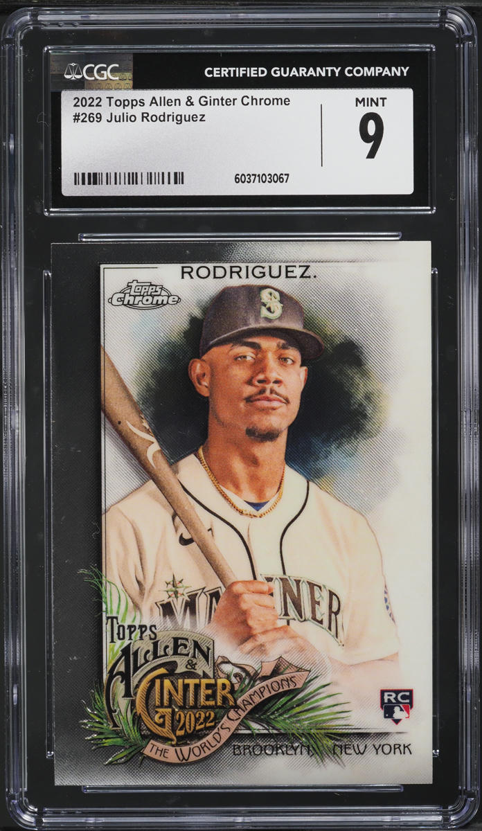 2022 Topps Chrome Allen & Ginter Julio Rodriguez ROOKIE #269 CGC 9 MINT