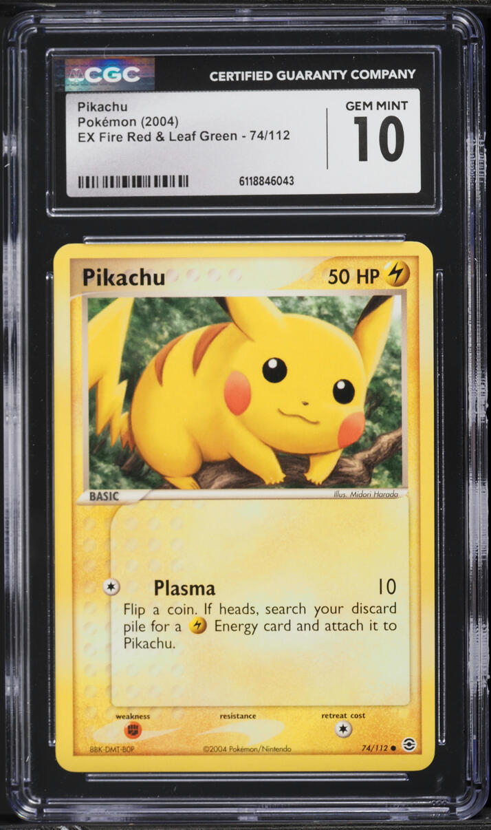 2004 Pokemon EX Fire Red & Leaf Green Pikachu #74 CGC 10 GEM MINT