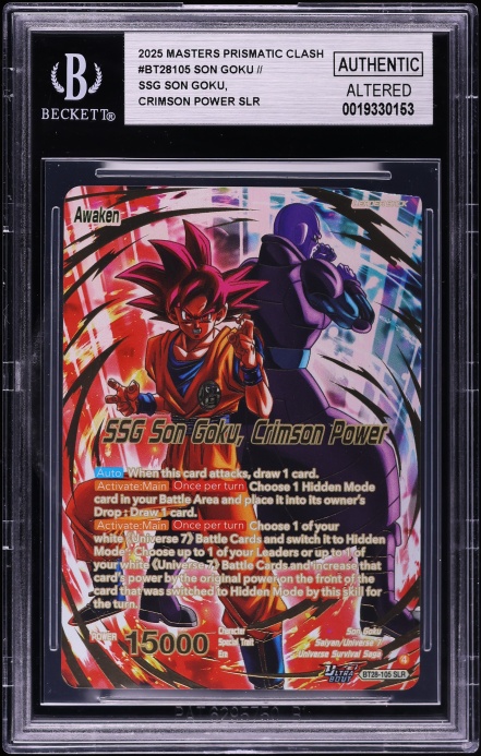 2025 Dragon Ball S Masters Prismatic Clash SSG Son Goku Crimson Power SLR  BGS 10 BLACK LABEL on Fanatics Collect