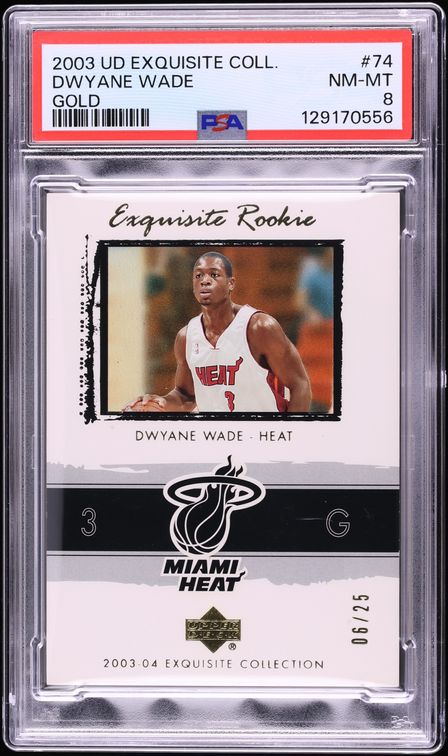 Dwyane Wade Gold Parallel #74 front slab scan.