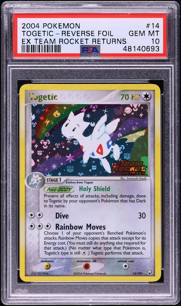 2004 Pokemon EX Team Rocket Returns Reverse Holo Togetic #14 PSA 10 GEM MINT