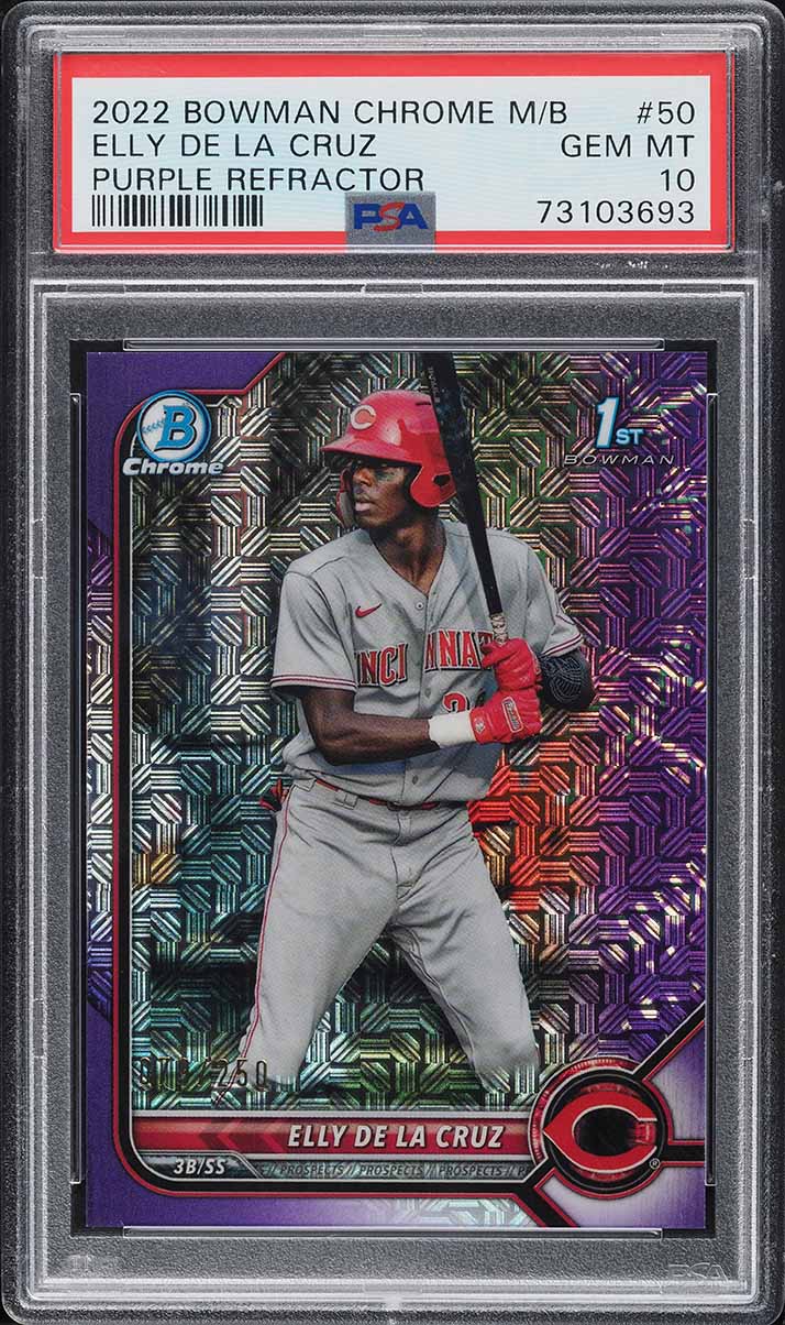 2022 Bowman Chrome Mega Box Pink Refractor Elly De La Cruz