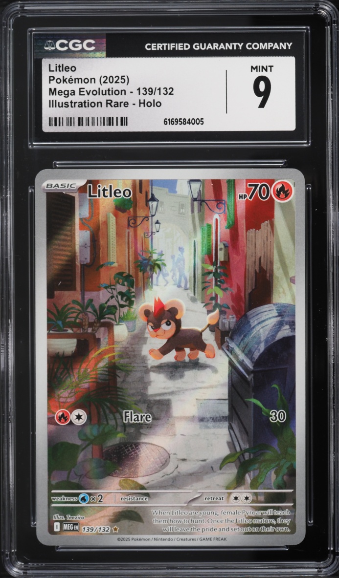 2025 Pokemon Mega Evolution IR Litleo #139 CGC 9 MINT