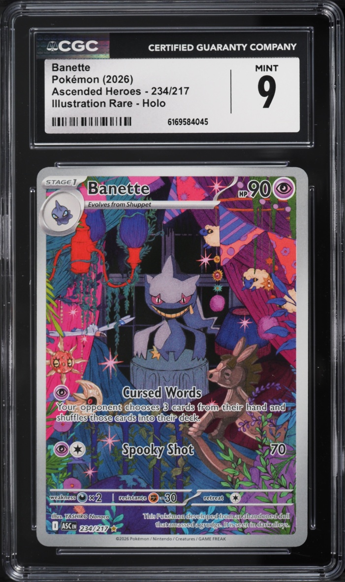 2026 Pokemon Mega Evolution Ascended Heroes IR Banette #234 CGC 9 MINT