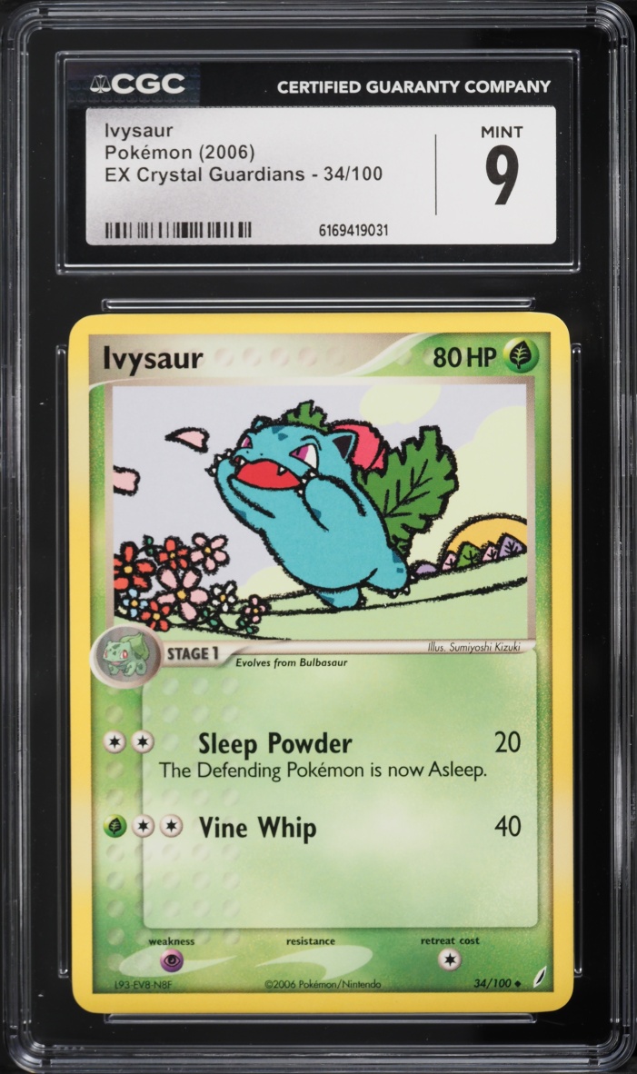 2006 Pokemon Ex Crystal Guardians Ivysaur #34 CGC 9 MINT