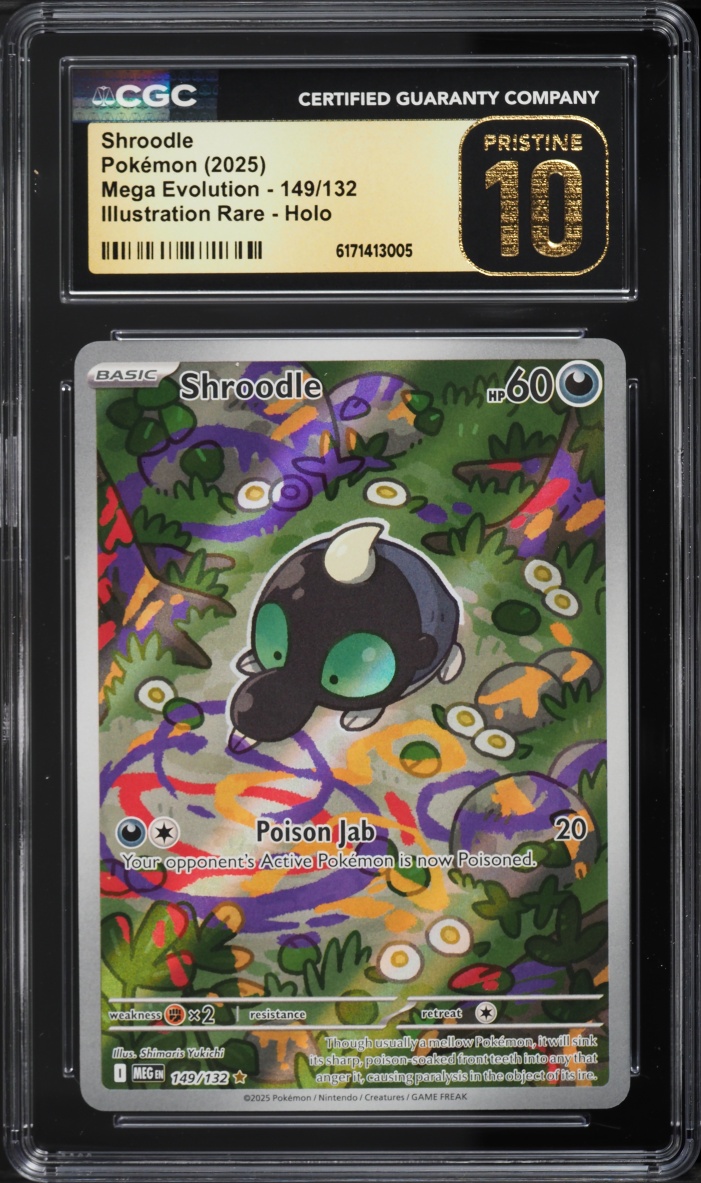 2025 Pokemon Mega Evolution IR Shroodle #149 CGC 10 PRISTINE