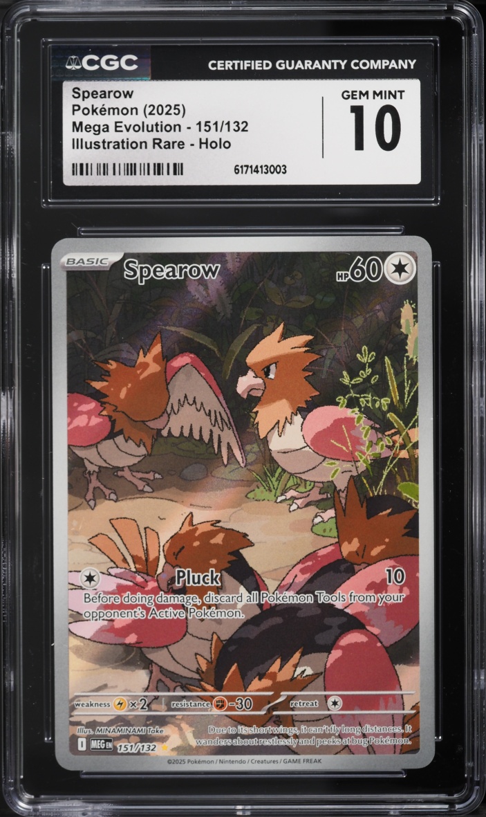 2025 Pokemon Mega Evolution IR Spearow #151 CGC 10 GEM MINT