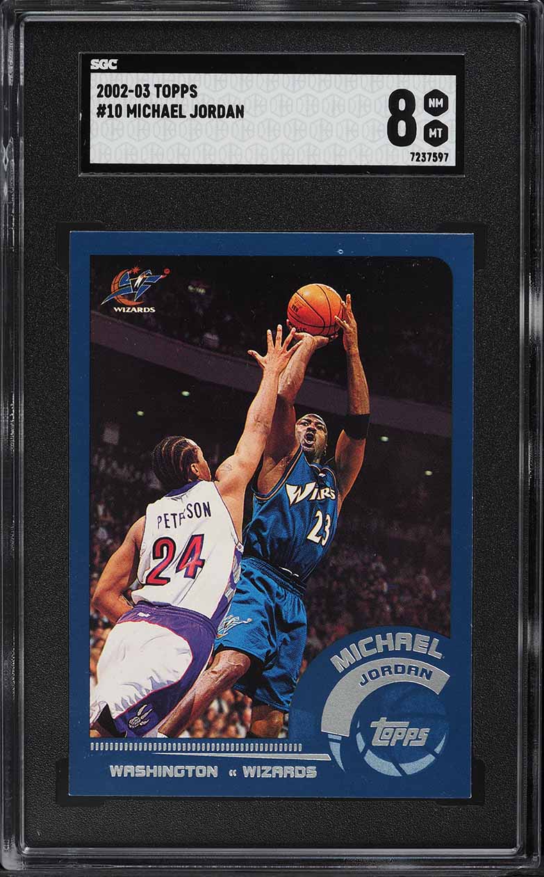 2002 Topps Basketball Michael Jordan #10 SGC 8 NM-MT
