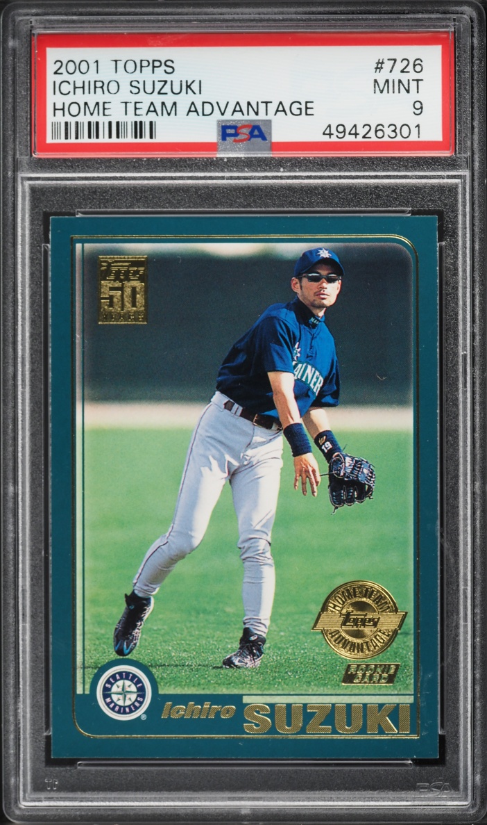 2001 Topps Home Team Advantage Ichiro ROOKIE #726 PSA 9 MINT