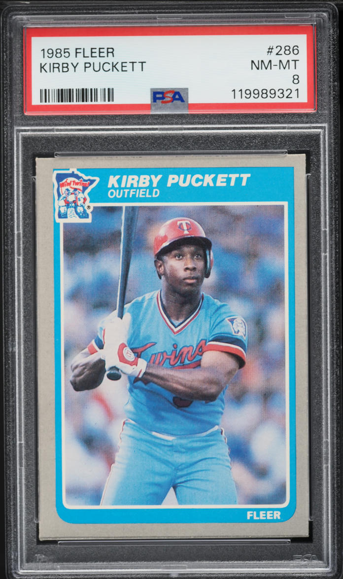 1985 Fleer Kirby Puckett ROOKIE #286 PSA 8 NM-MT