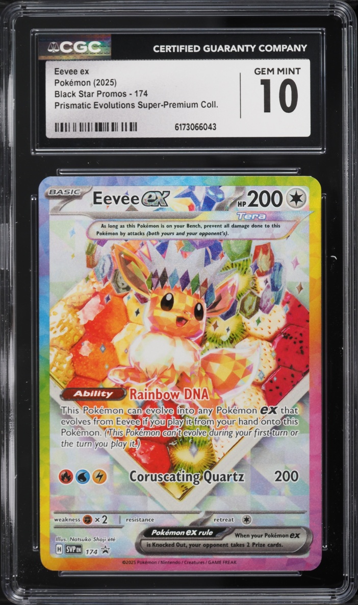 2025 Pokemon SV Promo Prismatic Evolutions Super Premium Coll. Full Art Eevee EX #174 CGC 10