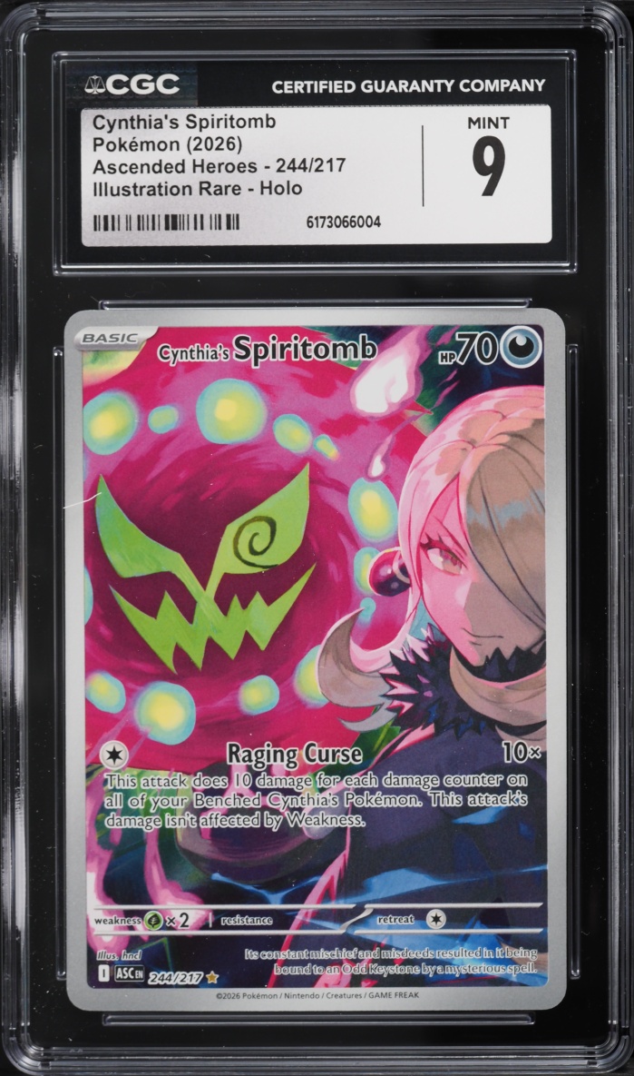 2026 Pokemon Mega Evolution Ascended Heroes IR Cynthia's Spiritomb #244 CGC 9 MINT