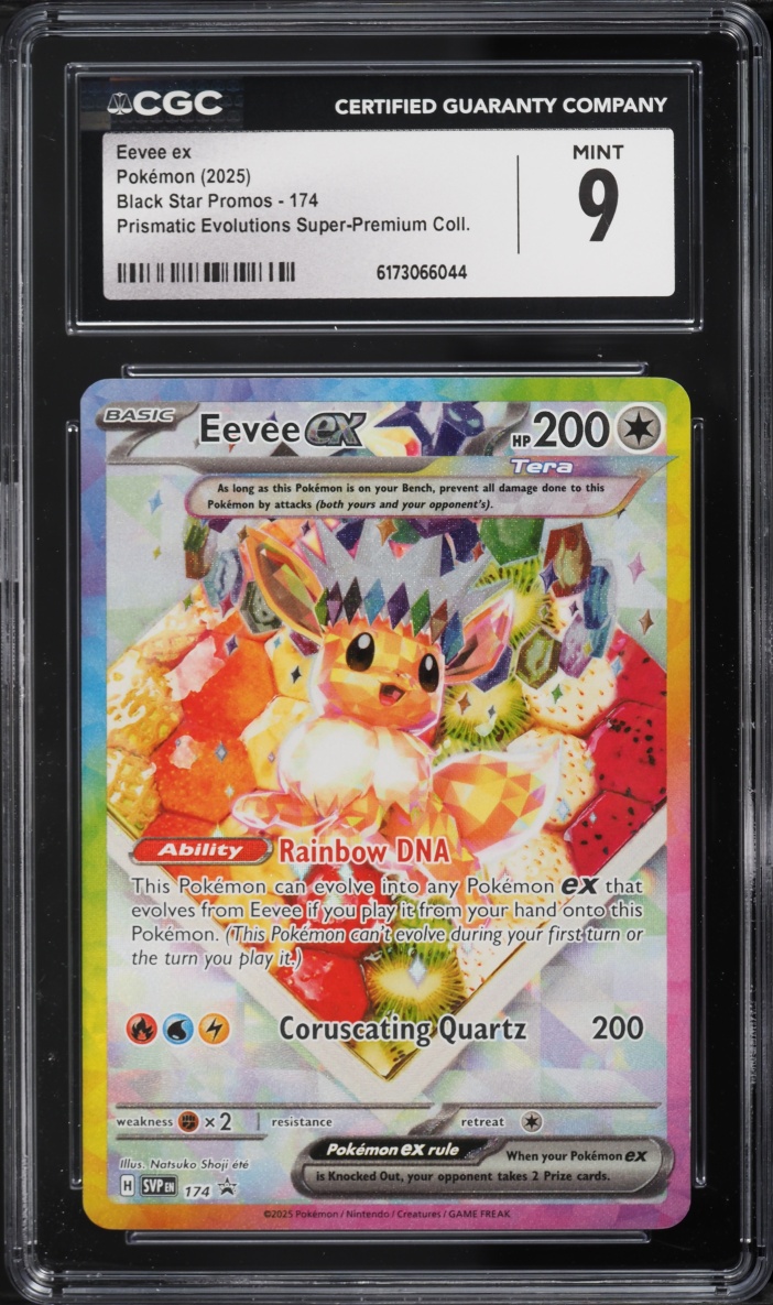 2025 Pokemon SV Promo Prismatic Evolutions Super Premium Coll. Full Art Eevee EX #174 CGC 9