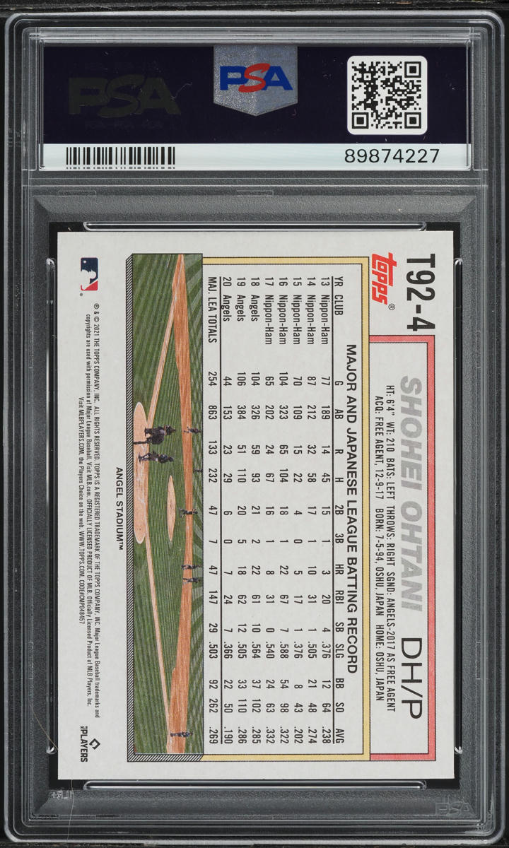 2021 Topps Update '92 Redux Shohei Ohtani #T924 PSA 10 GEM