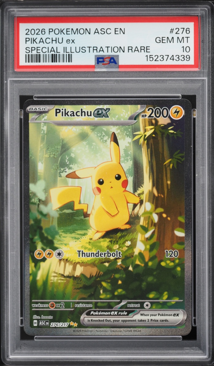 2026 Pokemon Mega Evolution Ascended Heroes SIR Pikachu ex #276 PSA 10 GEM MINT