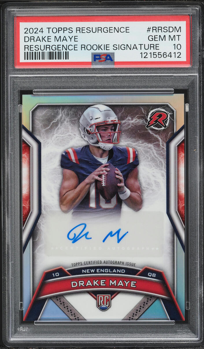 2024 Topps Resurgence Drake Maye ROOKIE AUTO #RRS-DM PSA 10 GEM MINT
