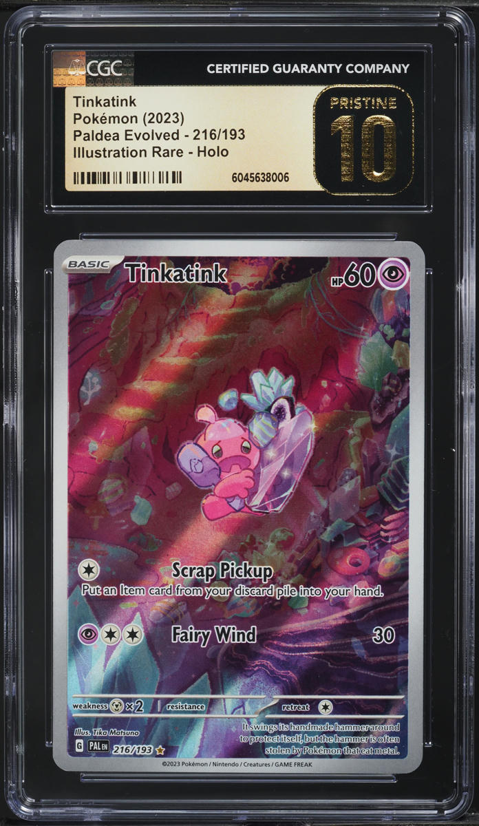 2023 Pokemon Scarlet & Violet Paldea Evolved IR Tinkatink #216 CGC 10 PRISTINE