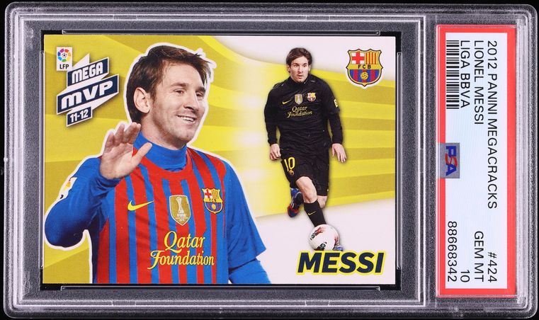 2012 Panini Mega Cracks Liga BBVA Lionel Messi #424 PSA 10 GEM MINT